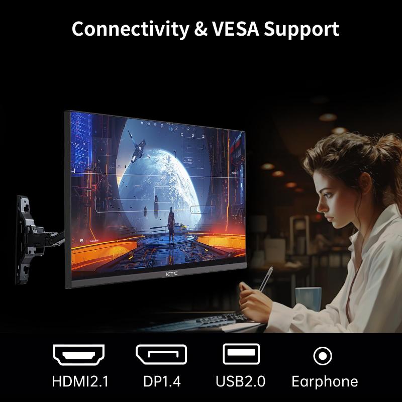 Monitor KTC H24T27 QHD de 24 polegadas 2560x1440 100 Hz IPS